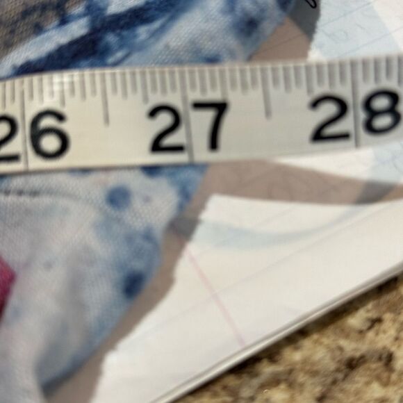 CJ Banks size 2X blue and white long sleeve sparkly blouse - Picture 4 of 10